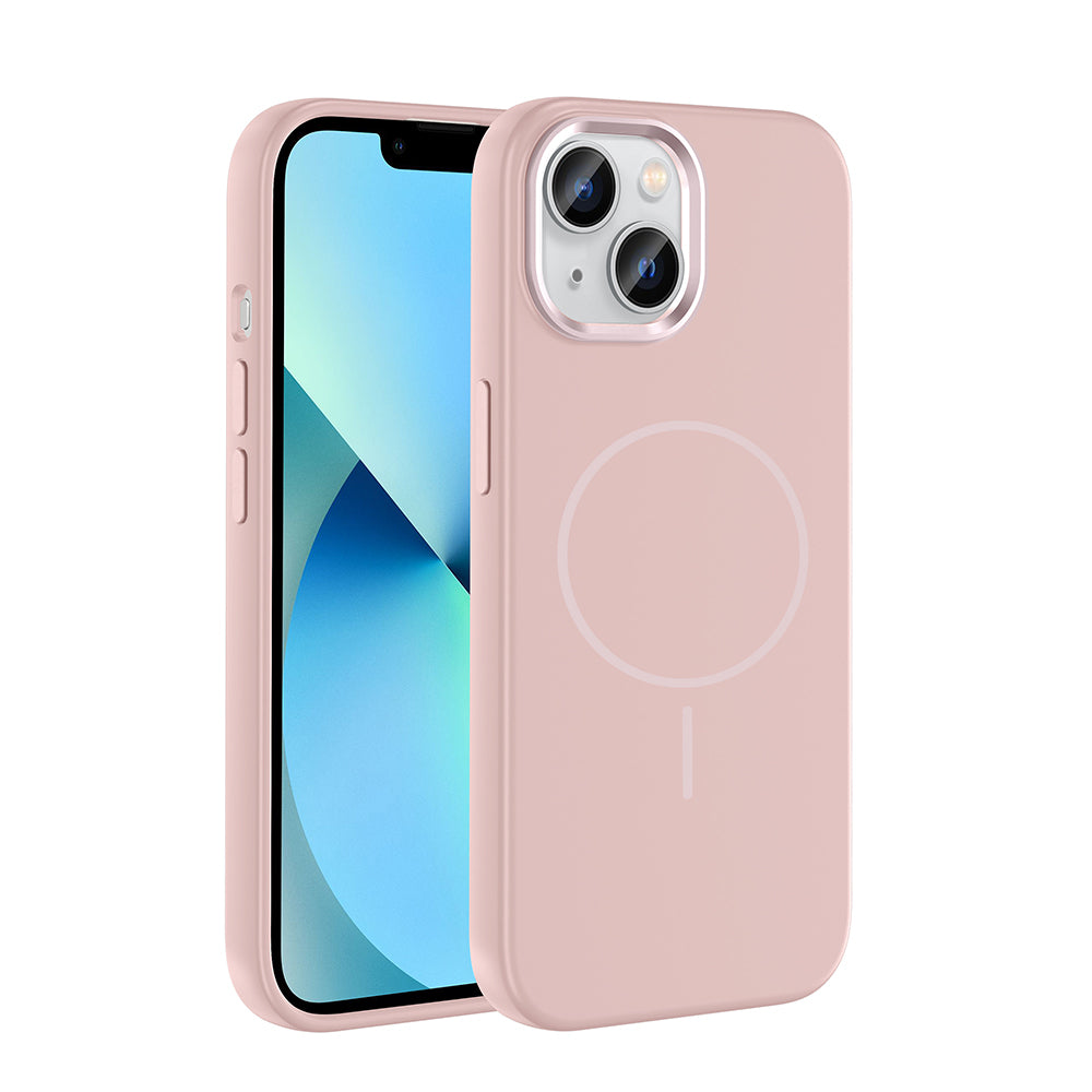 iPhone 15 Kılıf M-Safe Şarj Özellikli Metal Kamera Çerçeveli Zore Edi Silikon Kılıf
