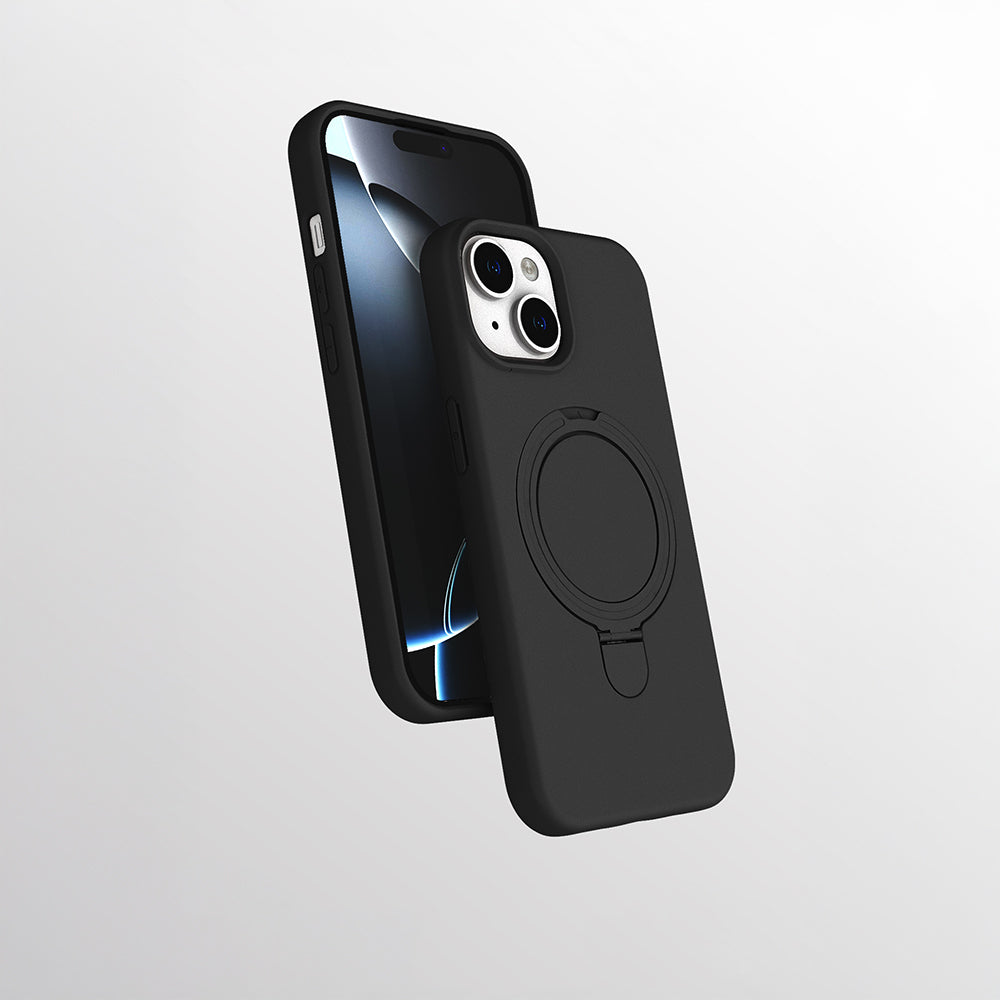 iPhone 15 Kılıf M-safe Şarj Özellikli Standlı Zore Samara Kılıf