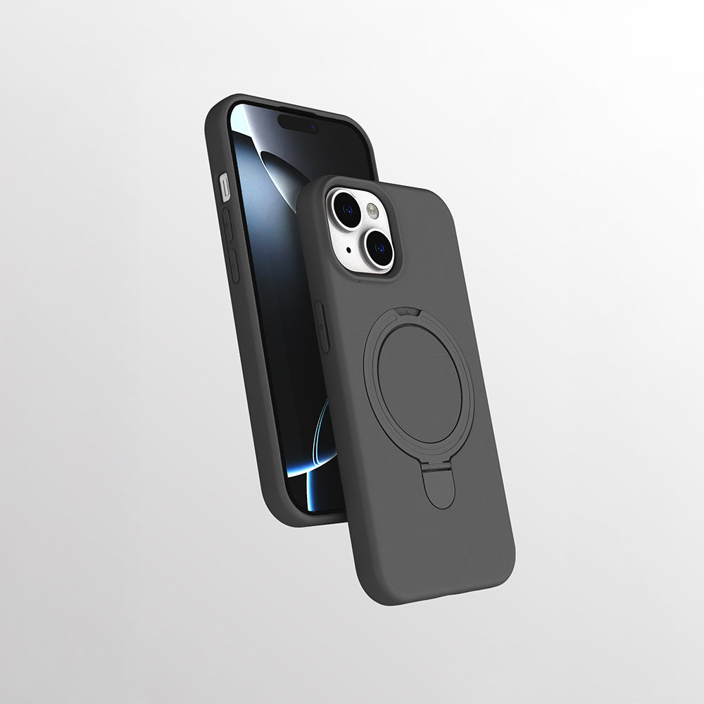 iPhone 15 Kılıf M-safe Şarj Özellikli Standlı Zore Samara Kılıf