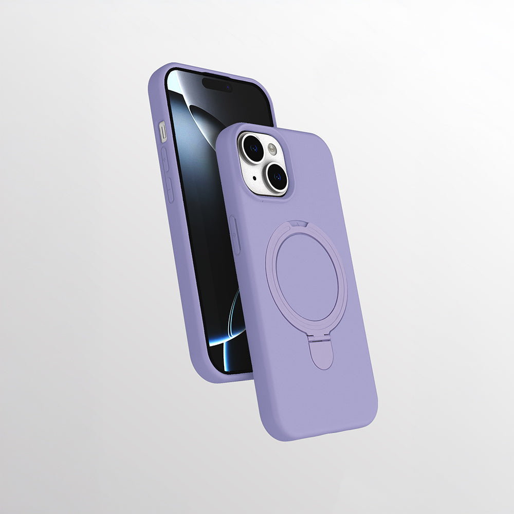 iPhone 15 Kılıf M-safe Şarj Özellikli Standlı Zore Samara Kılıf