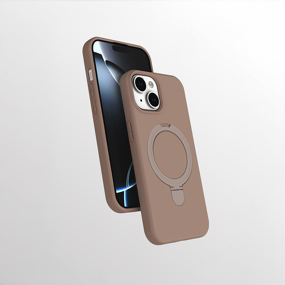 iPhone 15 Kılıf M-safe Şarj Özellikli Standlı Zore Samara Kılıf