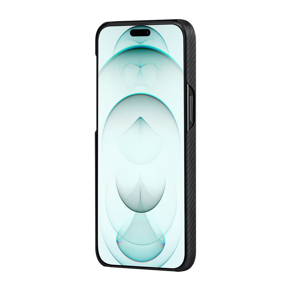 iPhone 15 Kılıf M-safe Şarj Özellikli 600D Aramid Karbon Fiber Pitaka Tactile Woven Orchestra Serisi Rhapsody Kılıf