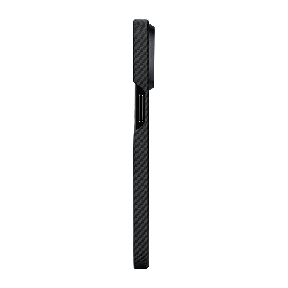 iPhone 15 Kılıf M-safe Şarj Özellikli 600D Aramid Karbon Fiber Pitaka Tactile Woven Orchestra Serisi Rhapsody Kılıf