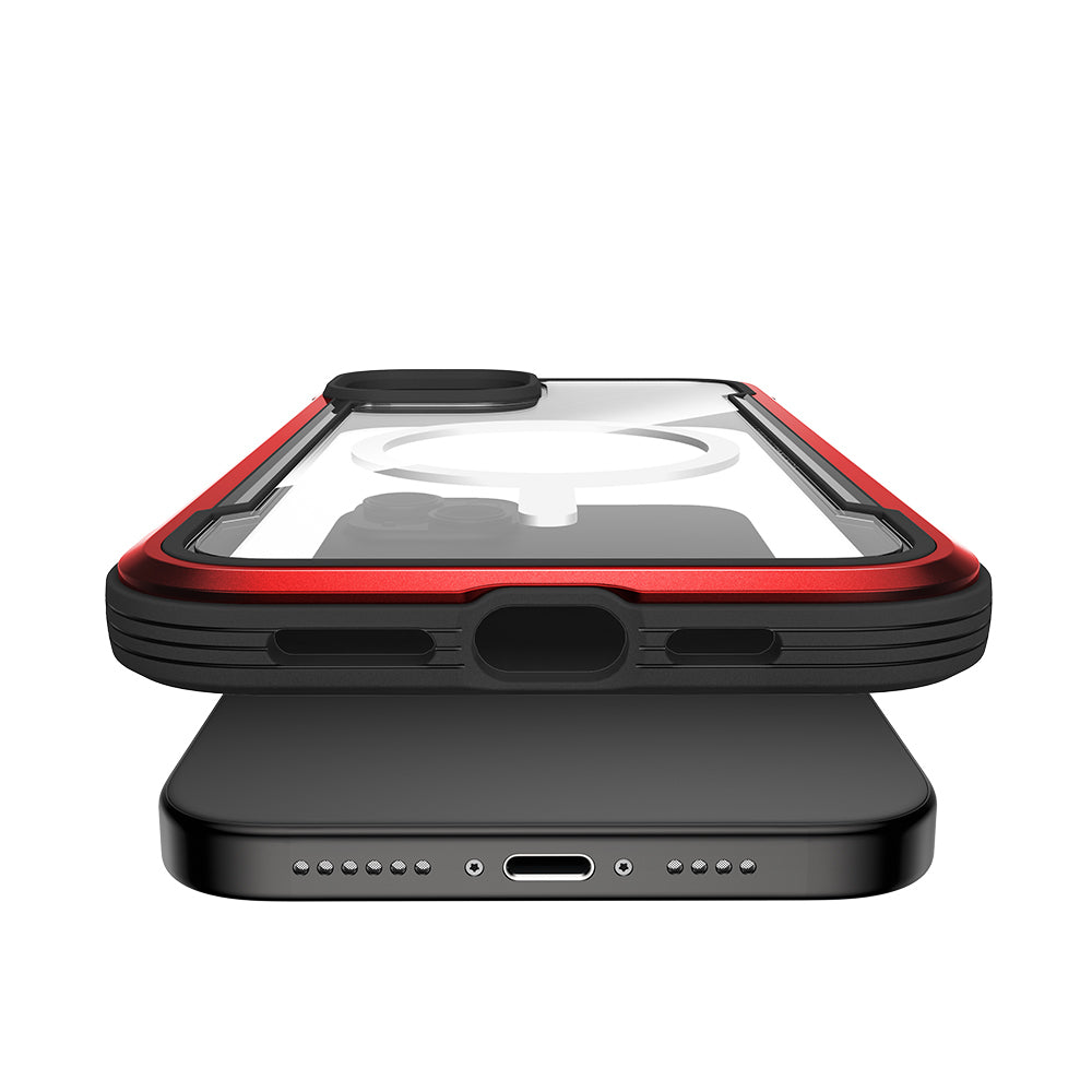 iPhone 15 Kılıf M-safe Şarj Özellikli Airbagli Raptic Shield Serisi Şeffaf Arka Yüzey Kılıf