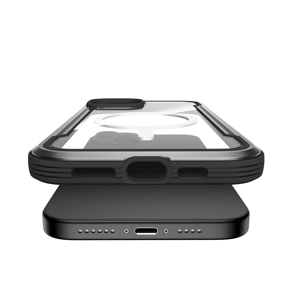 iPhone 15 Kılıf M-safe Şarj Özellikli Airbagli Raptic Shield Serisi Şeffaf Arka Yüzey Kılıf