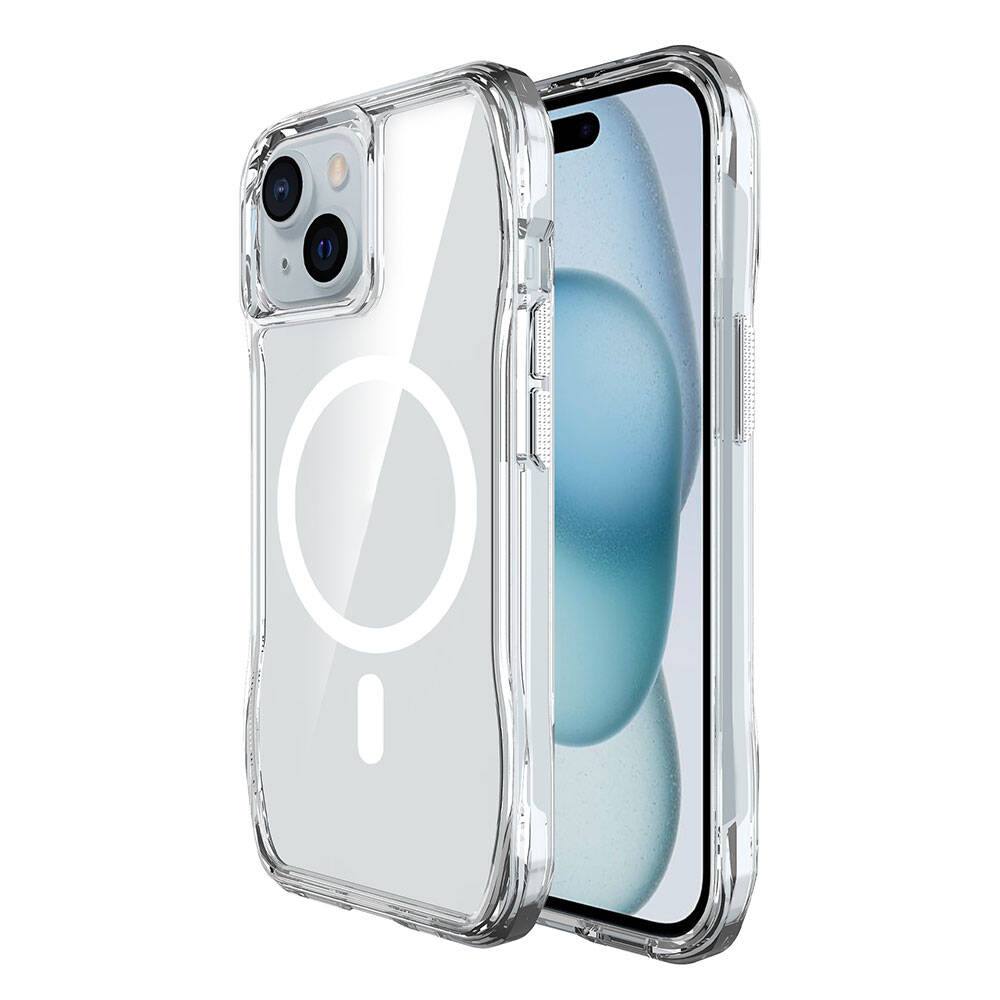 iPhone 15 Kılıf M-safe Şarj Özellikli Airbagli Şeffaf Zore İncek Kılıf