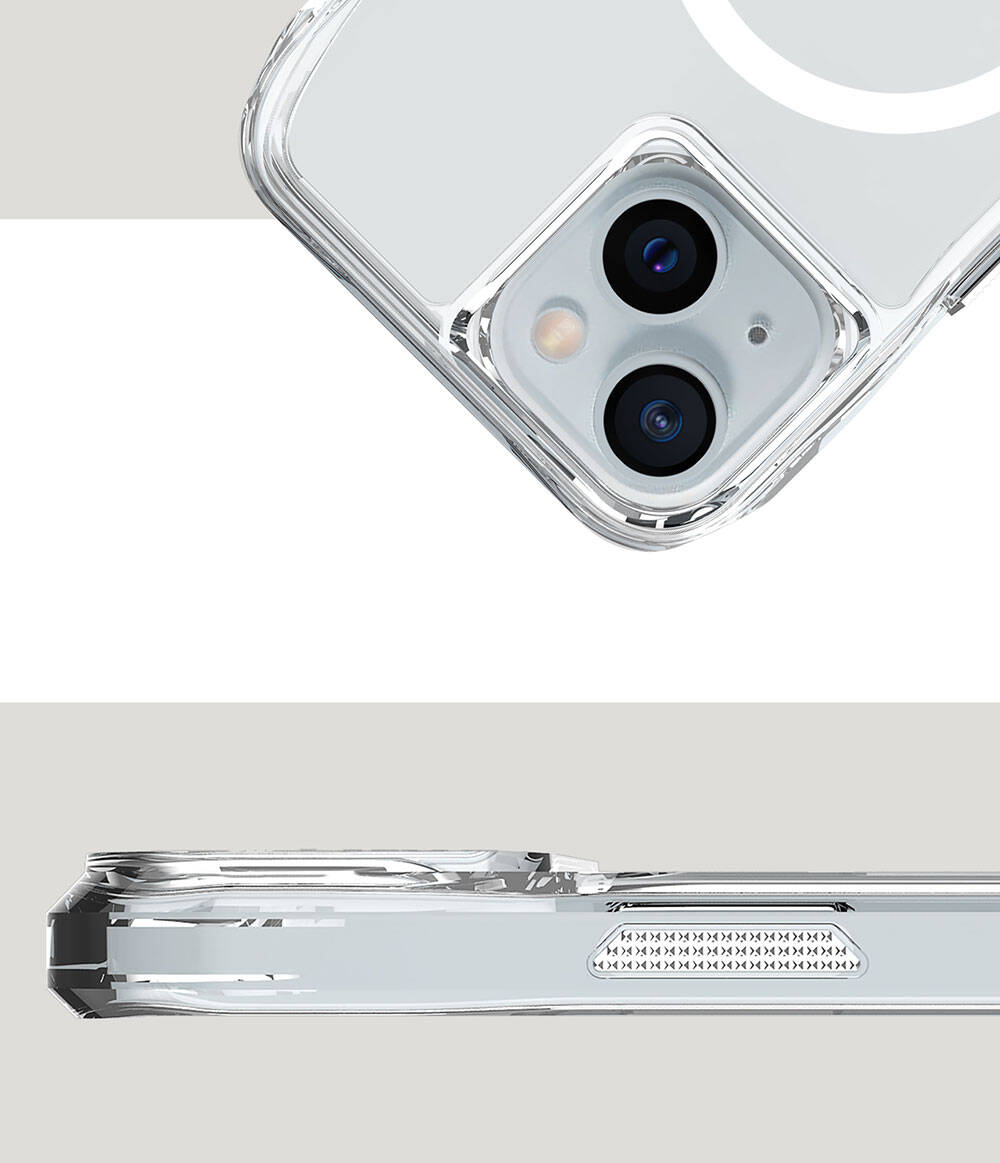 iPhone 15 Kılıf M-safe Şarj Özellikli Airbagli Şeffaf Zore İncek Kılıf