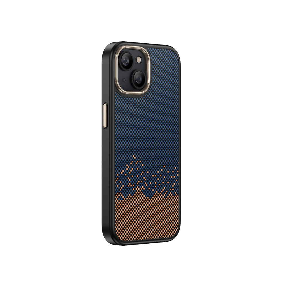 iPhone 15 Kılıf M-safe Şarj Özellikli Karbon Fiber Görünümlü Zore Antina Kılıf