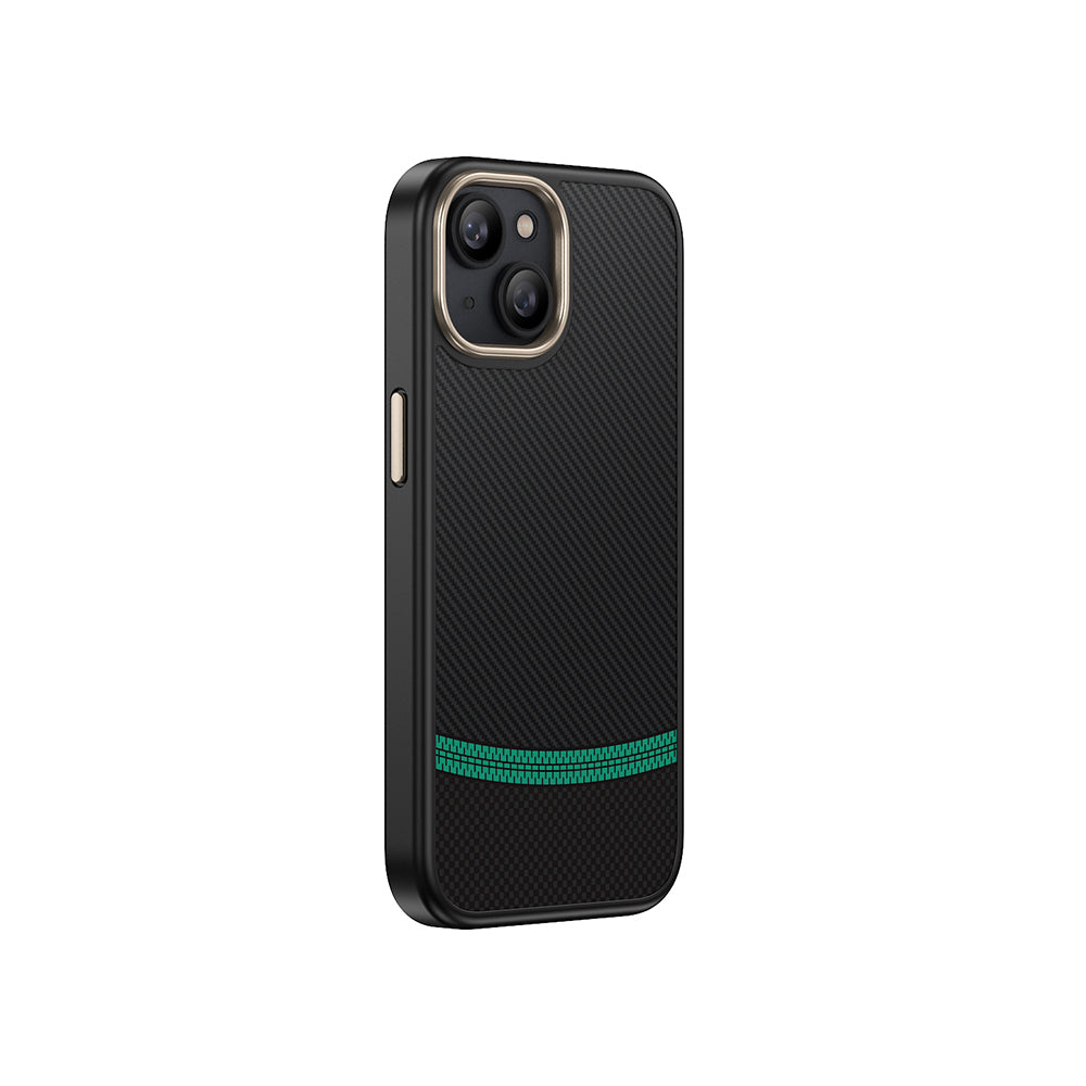 iPhone 15 Kılıf M-safe Şarj Özellikli Karbon Fiber Görünümlü Zore Antina Kılıf