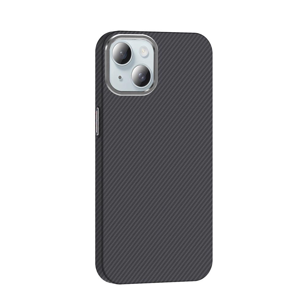 iPhone 15 Kılıf M-safe Şarj Özellikli Karbon Fiber Görünümlü Zore Gros Kılıf