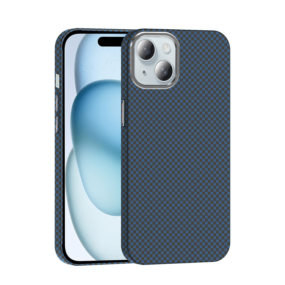 iPhone 15 Kılıf M-safe Şarj Özellikli Karbon Fiber Görünümlü Zore Gros Kılıf