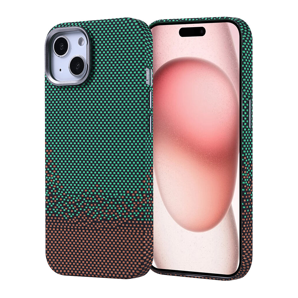 iPhone 15 Kılıf M-safe Şarj Özellikli Karbon Fiber Görünümlü Zore Nekst Kılıf