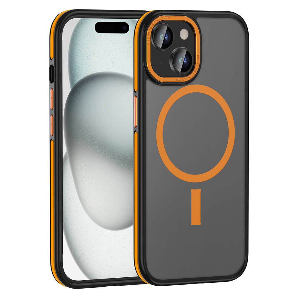 iPhone 15 Kılıf M-safe Şarj Özellikli Mat Görünümlü Zore Ant Kılıf