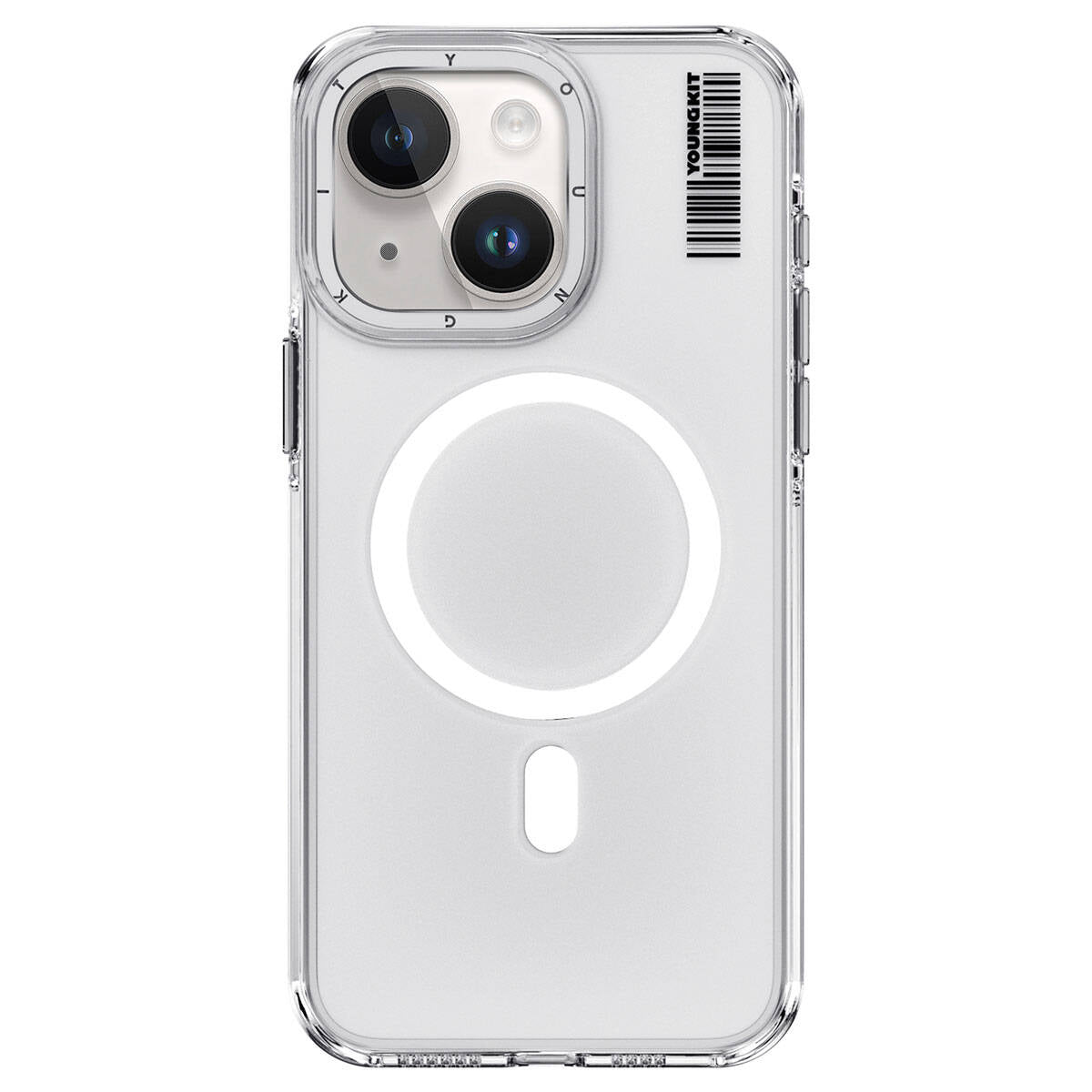 iPhone 15 Kılıf M-safe Şarj Özellikli Şeffaf Youngkit Crystal Shield Serisi Kılıf