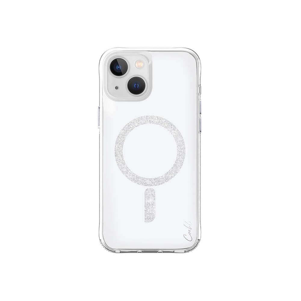 iPhone 15 Kılıf M-safe Şarj Özellikli Simli Magnetik Coehl Glace Kılıf
