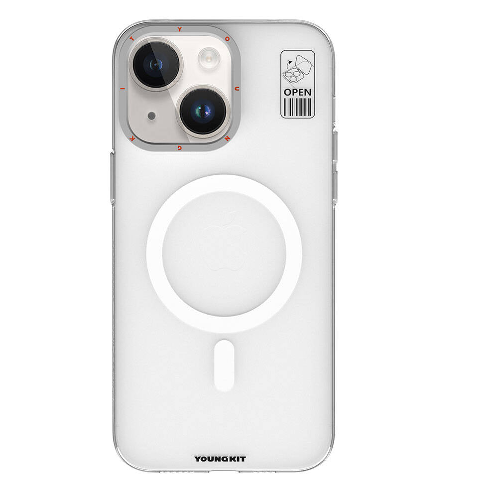 iPhone 15 Kılıf M-safe Şarj Özellikli Standlı YoungKit Hermit Bracket Serisi Kılıf