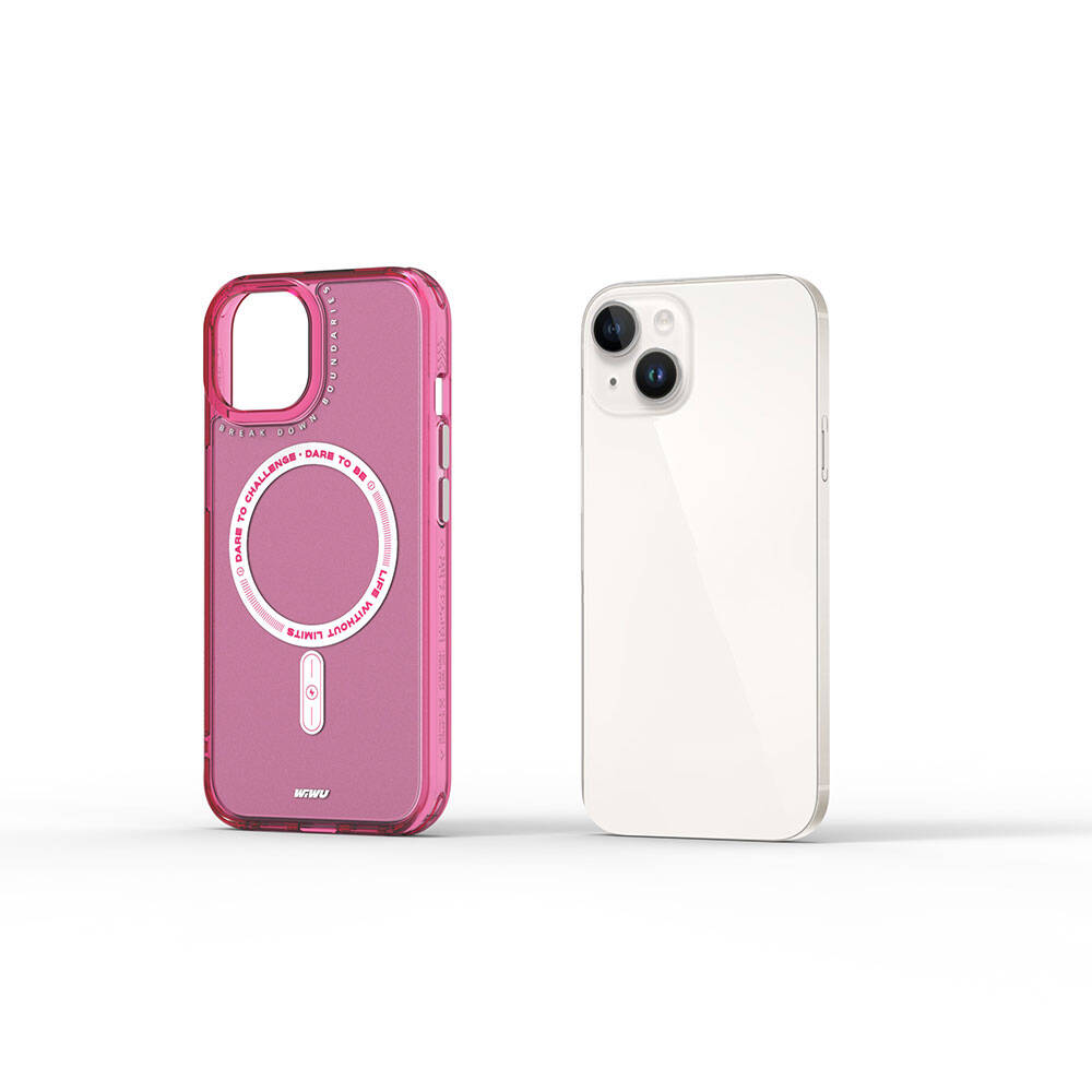 iPhone 15 Kılıf M-safe Şarj Özellikli Wiwu Basic Color J Serisi Kılıf