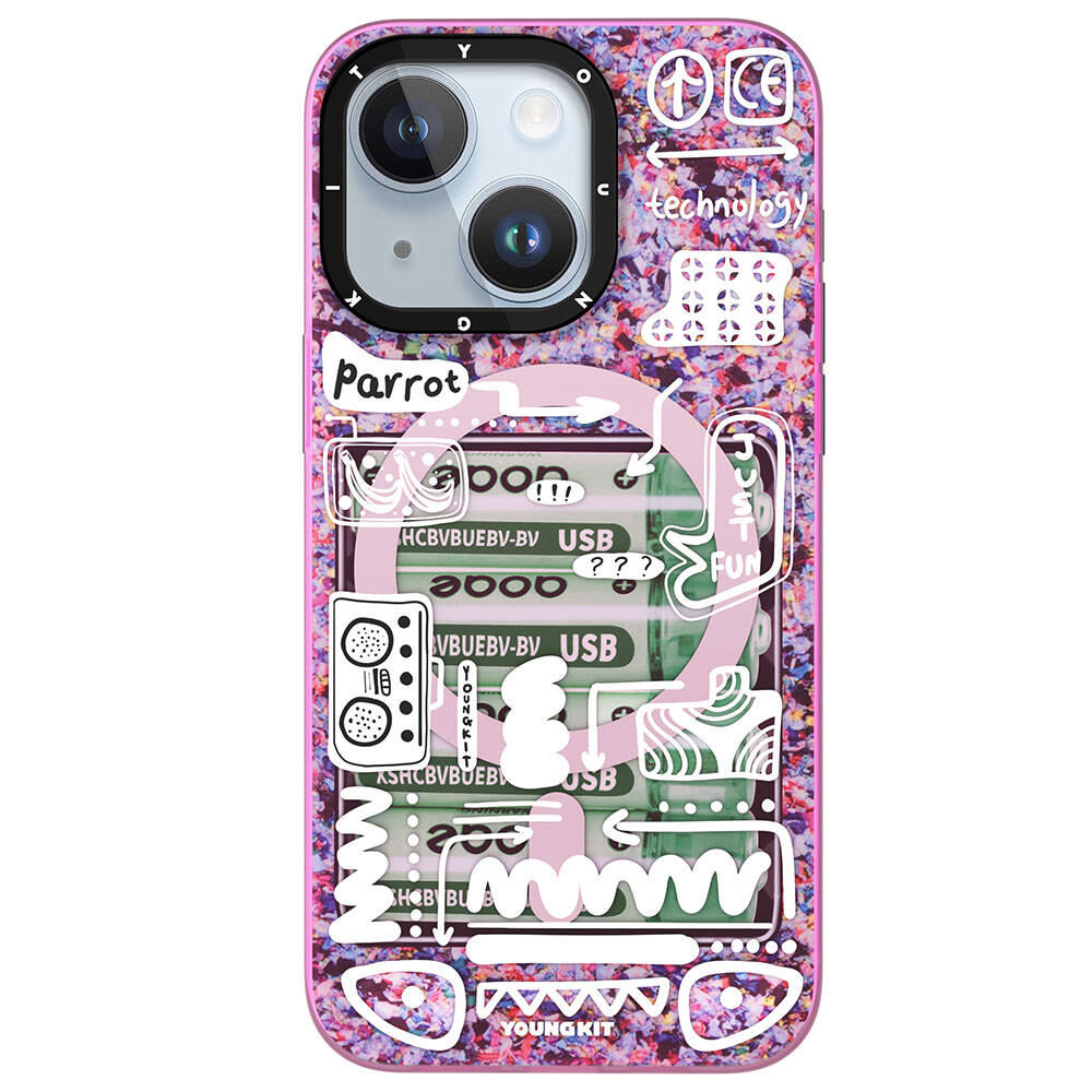 iPhone 15 Kılıf M-safe Şarj Özellikli Youngkit Dark Matter Serisi Kılıf