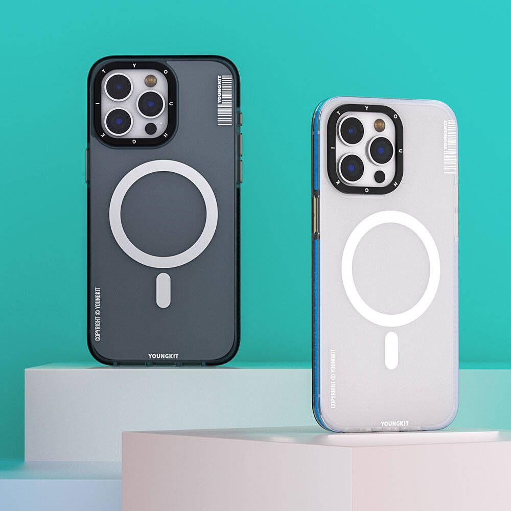 iPhone 15 Kılıf M-safe Şarj Özellikli Youngkit Jiansha Serisi Kılıf
