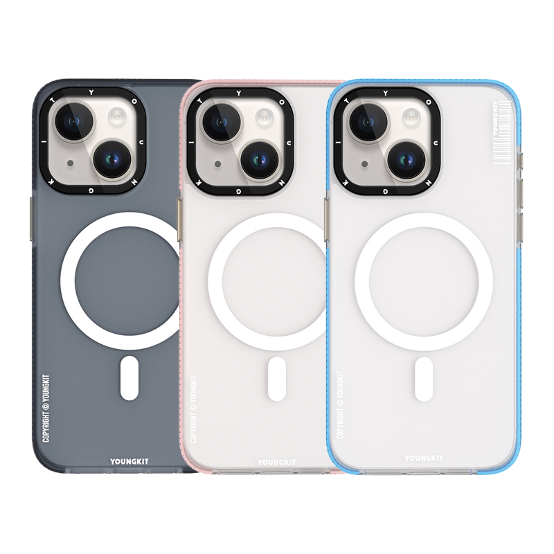 iPhone 15 Kılıf M-safe Şarj Özellikli Youngkit Jiansha Serisi Kılıf