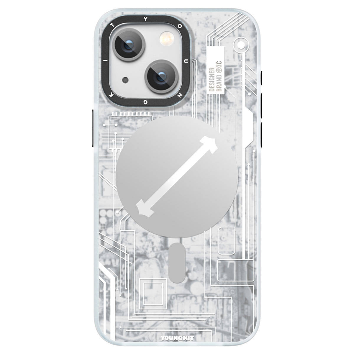 iPhone 15 Kılıf M-safe Şarj Özellikli YoungKit Technology Serisi Kılıf