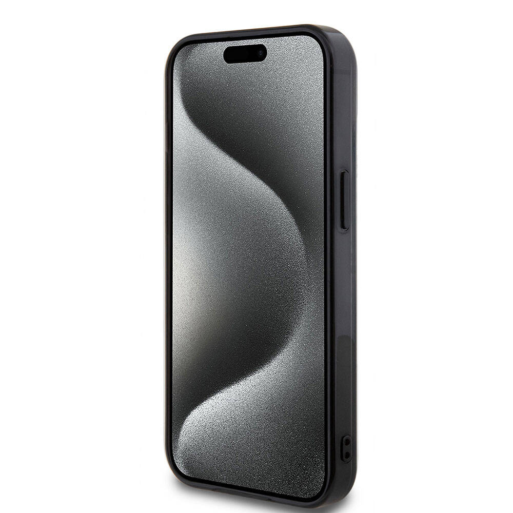 iPhone 15 Kılıf Mercedes Benz Orijinal Lisanslı M-safe Şarj Özellikli Çift Katmanlı Paralel Çizgi Desenli Kılıf