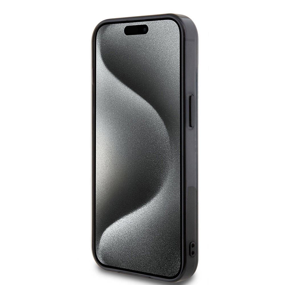 iPhone 15 Kılıf Mercedes Benz Orijinal Lisanslı M-safe Şarj Özellikli Çift Katmanlı Paralel Çizgi Desenli Kılıf