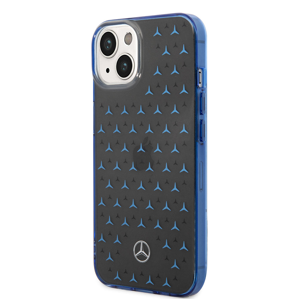 iPhone 15 Kılıf Mercedes Benz Çift Katmanlı Yıldız Desenli Dizayn Kılıf