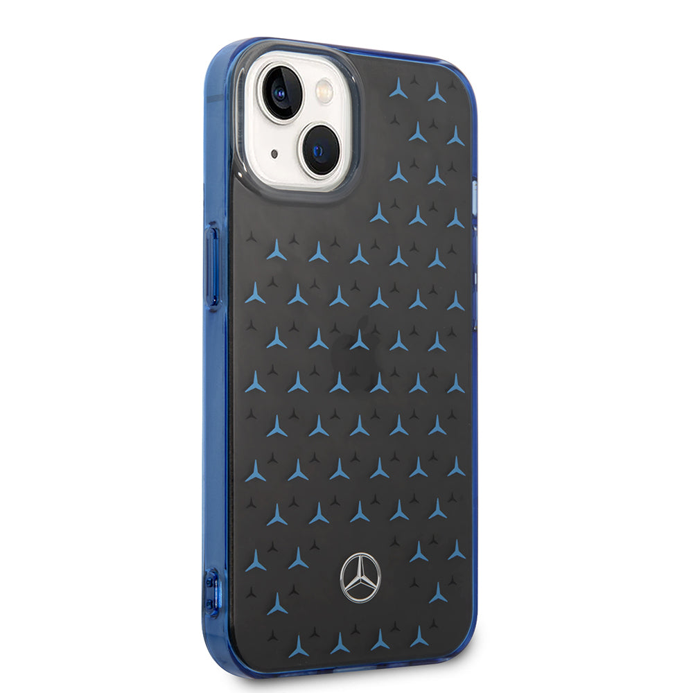 iPhone 15 Kılıf Mercedes Benz Çift Katmanlı Yıldız Desenli Dizayn Kılıf