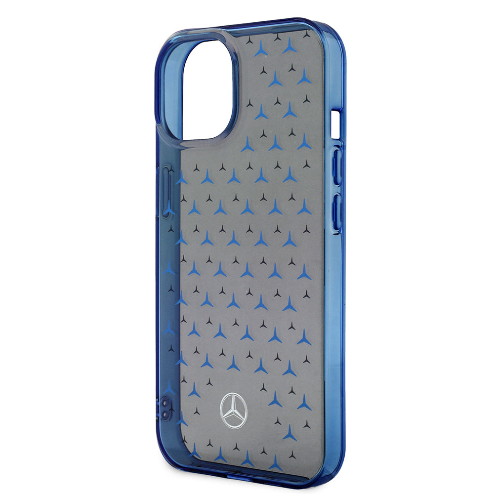 iPhone 15 Kılıf Mercedes Benz Çift Katmanlı Yıldız Desenli Dizayn Kılıf