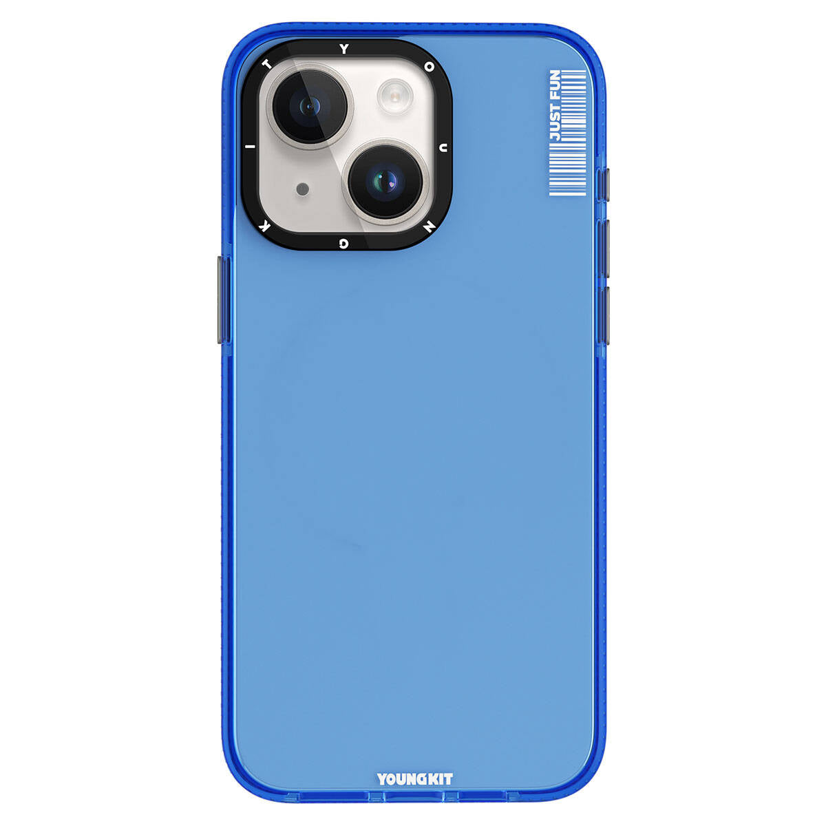 iPhone 15 Kılıf Pürüzsüz Düz Arka Yüzey YoungKit Crystal Color Serisi Kılıf