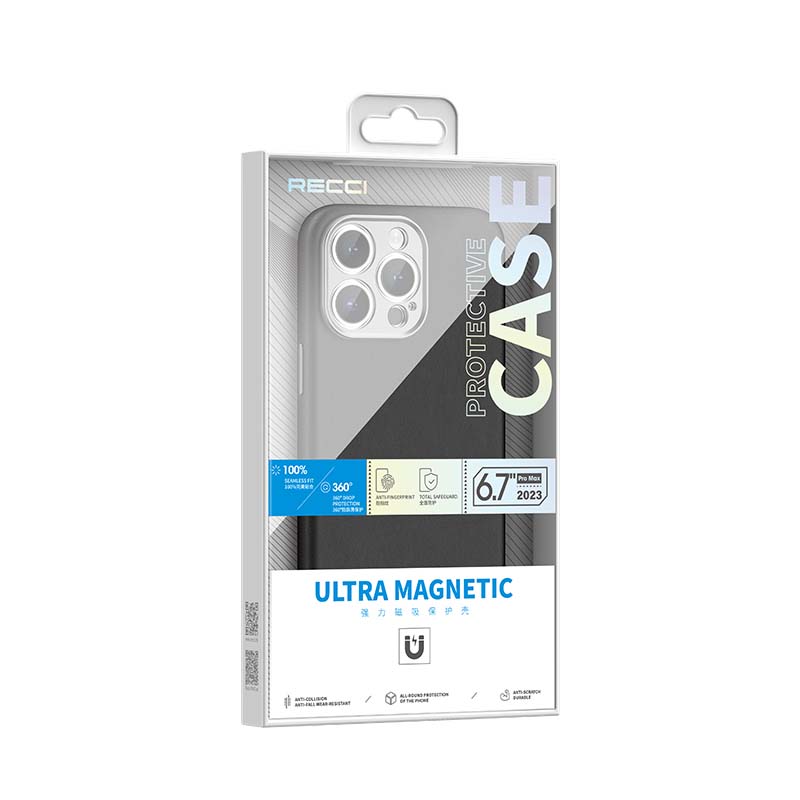 iPhone 15 Plus Kılıf Recci M-safe Şarj Özellikli Kamera Korumalı Explore Serisi Kılıf