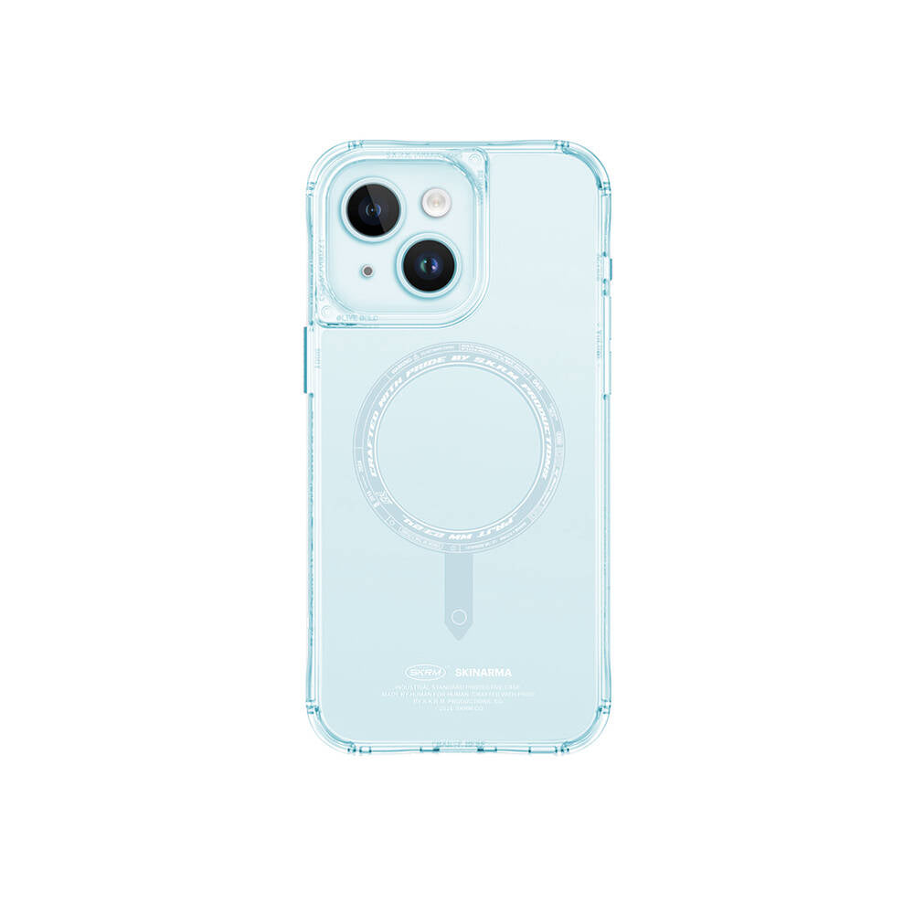 iPhone 15 Kılıf SkinArma Şeffaf Airbag Tasarımlı M-safe Şarj Özellikli Saido Kılıf