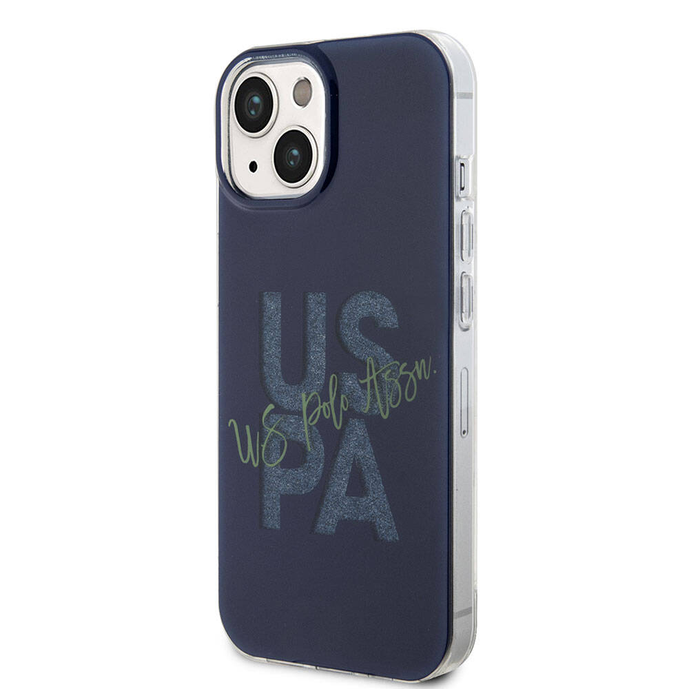 iPhone 15 Kılıf U.S. Polo Assn. orijinal Lisanslı Simli Parlak Alfabe Tasarım Kılıf