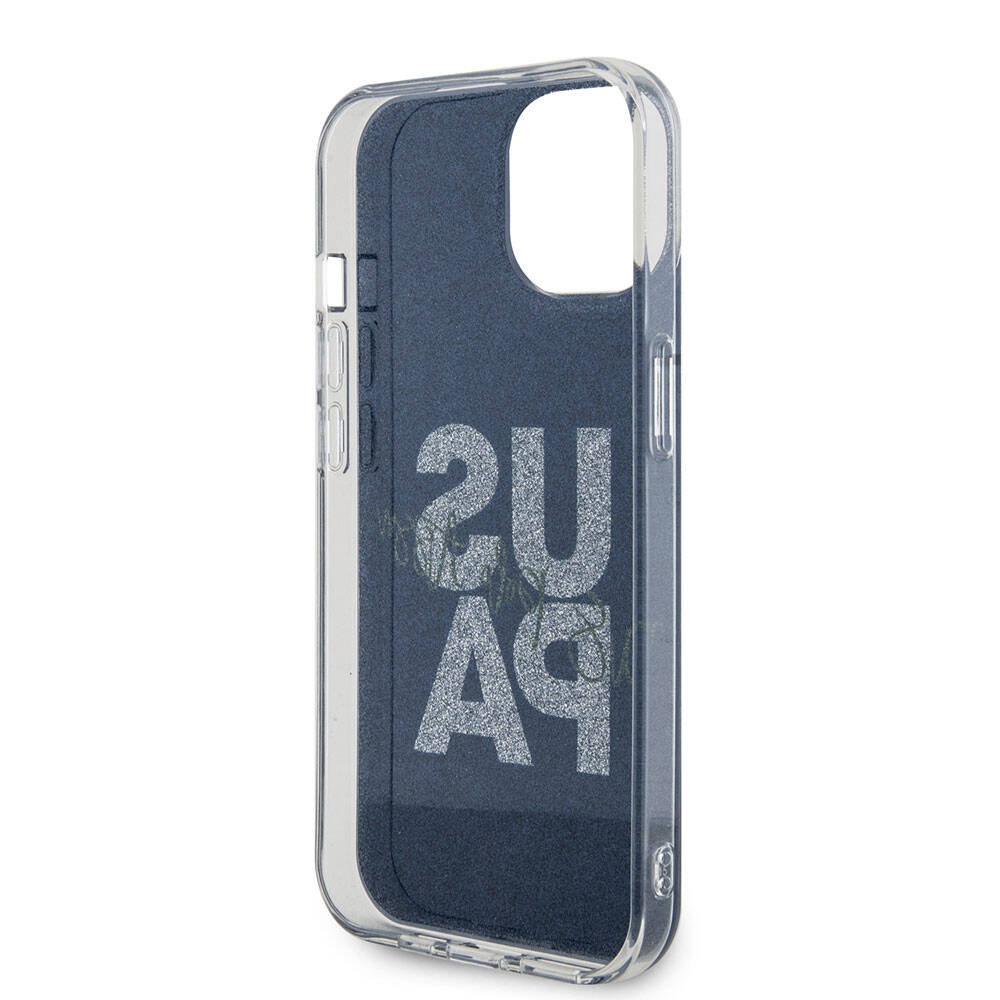 iPhone 15 Kılıf U.S. Polo Assn. orijinal Lisanslı Simli Parlak Alfabe Tasarım Kılıf