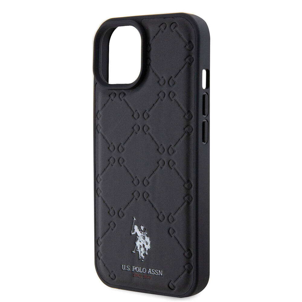 iPhone 15 Kılıf U.S. Polo Assn. orijinal Lisanslı HS Desenli Baskı Logolu Suni Deri Kılıf
