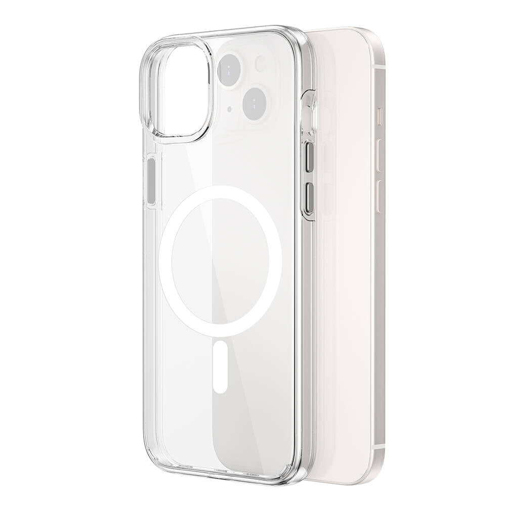 iPhone 15 Kılıf Wiwu BC-022 M-safe Şarj Özellikli Şeffaf Transparan Kılıf