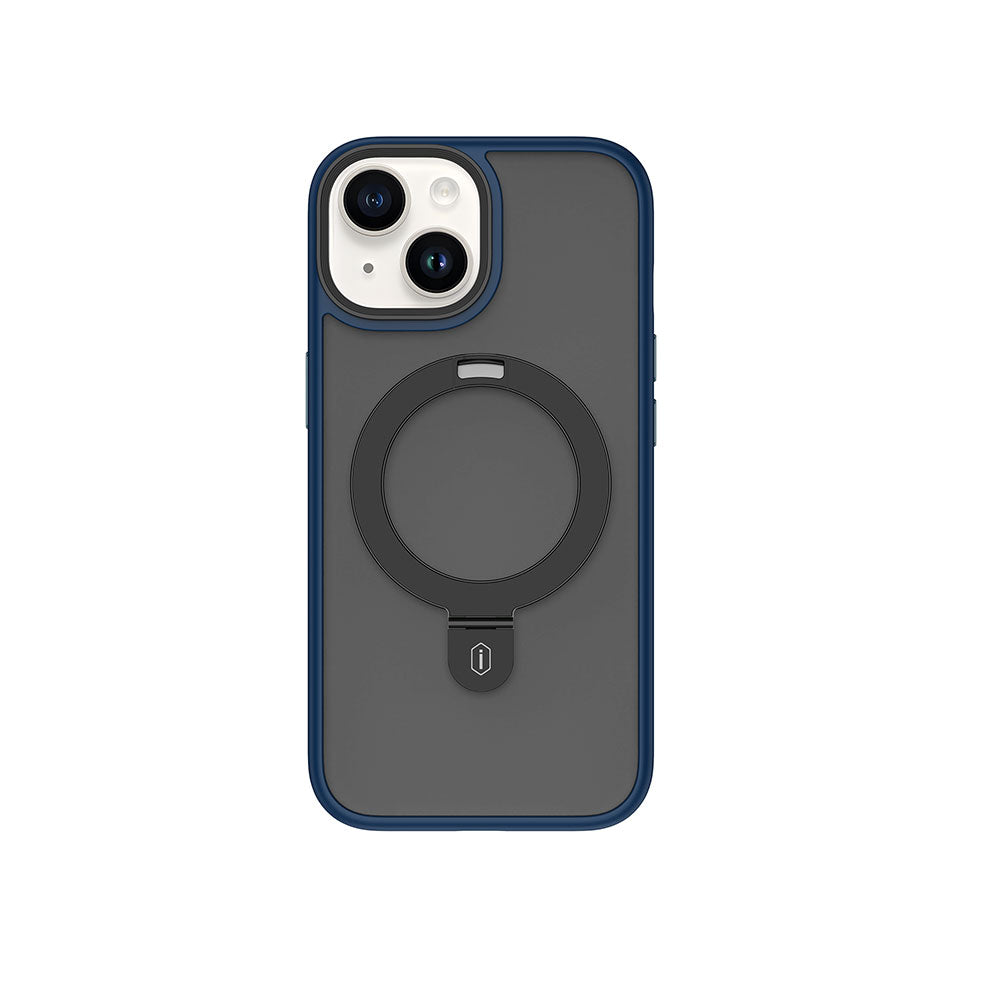 iPhone 15 Kılıf Wiwu ZMM-010 M-safe Şarj Özellikli Mat Arka Yüzey Standlı Kılıf
