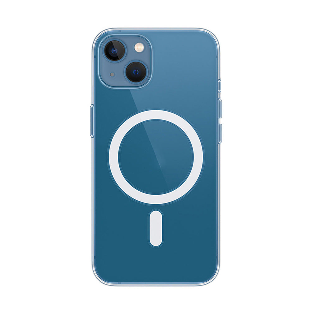 iPhone 15 Kılıf Zore M-safe Şarj Özellikli Şeffaf Tek Kamera Çerçeveli Porto Kılıf