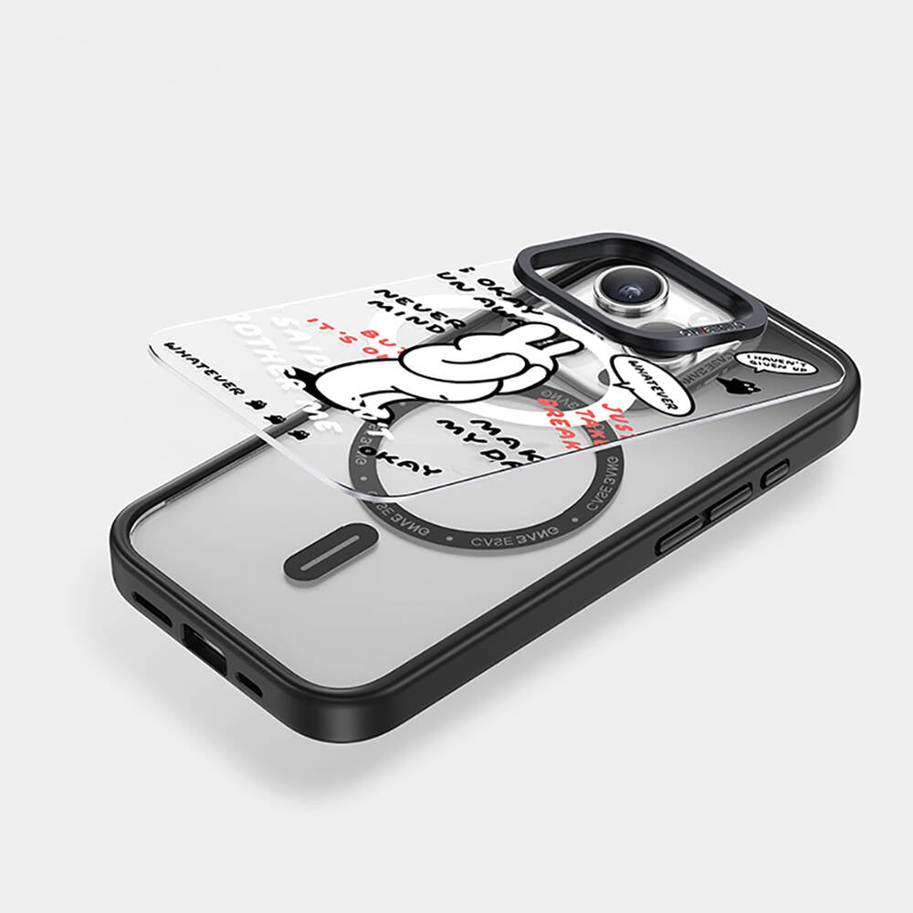 iPhone 15 M-safe Şarj Özellikli Casebang Chill Out Serisi Mıknatıslı Arka Panel