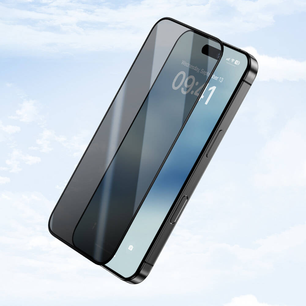 iPhone 15 Plus Benks Ultra Shield 0.4mm Privacy Ekran Koruyucu + Kolay Uygulama Aparatlı