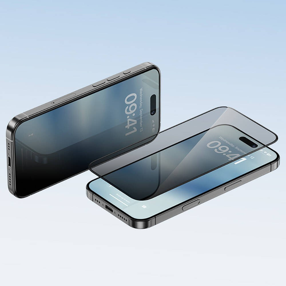 iPhone 15 Plus Benks Ultra Shield 0.4mm Privacy Ekran Koruyucu + Kolay Uygulama Aparatlı