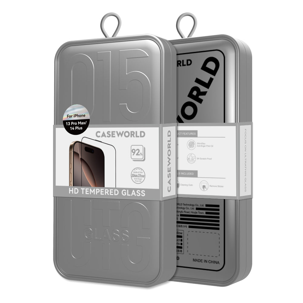 iPhone 15 Plus CaseWorld 0.25mm HD 3D Temperli Cam Ekran Koruyucu + Uygulama Aparatlı
