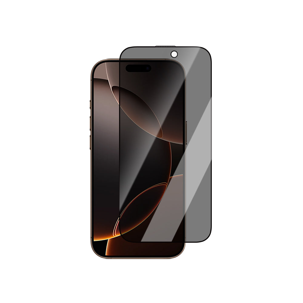 iPhone 15 Plus CaseWorld Crystal Shadow Serisi Safir Coating 0.15mm 3D Privacy Temperli Cam Ekran Koruyucu