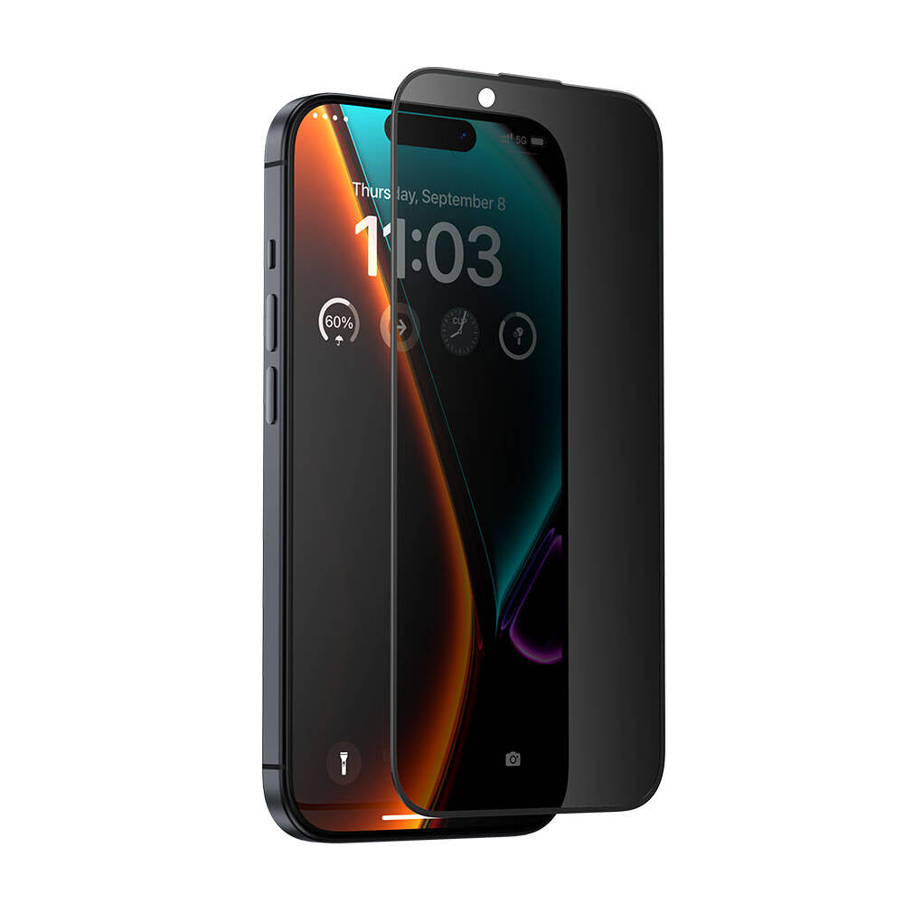 iPhone 15 Plus Hidrofobik Ve Oleofobik Özellikli Benks Privacy Air Shield Ekran Koruyucu 10'lu Paket