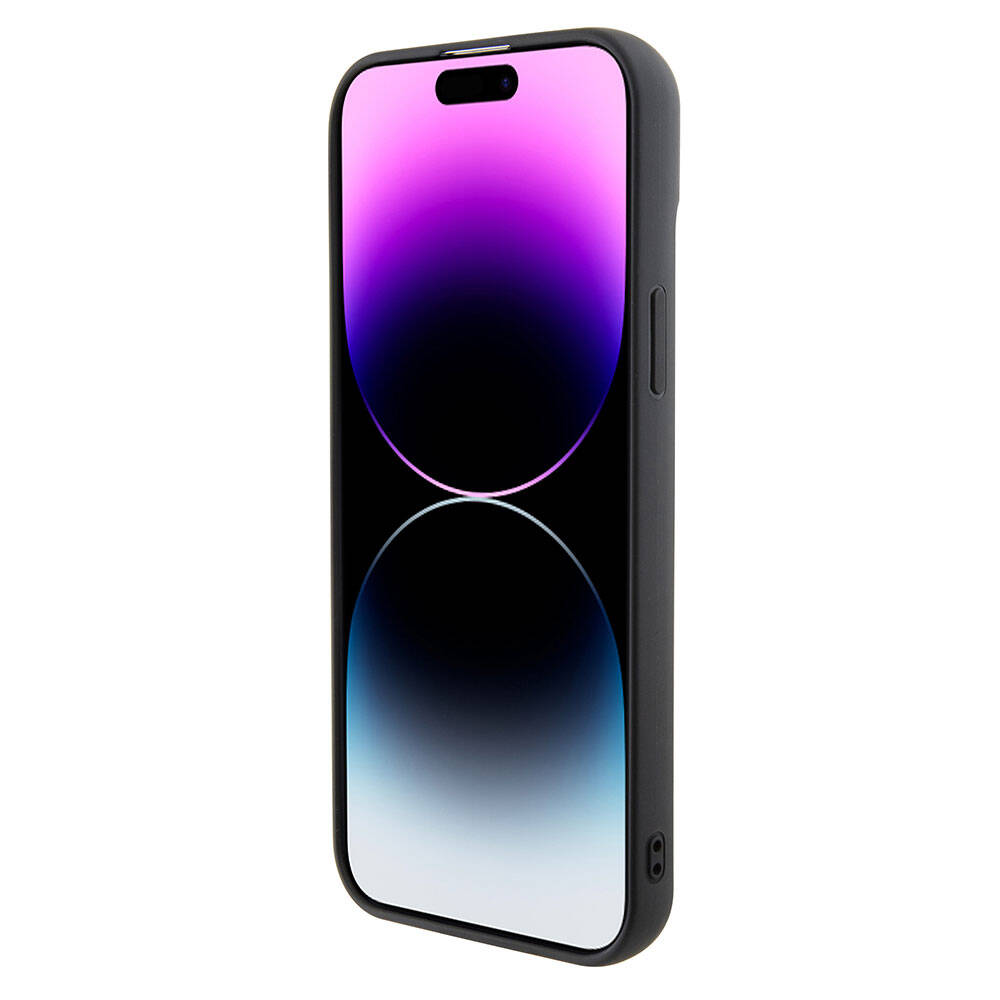 iPhone 15 Plus Kılıf Ferrari Orijinal Lisanslı M-safe Şarj Özellikli Metal Logolu PU Karbon Kılıf
