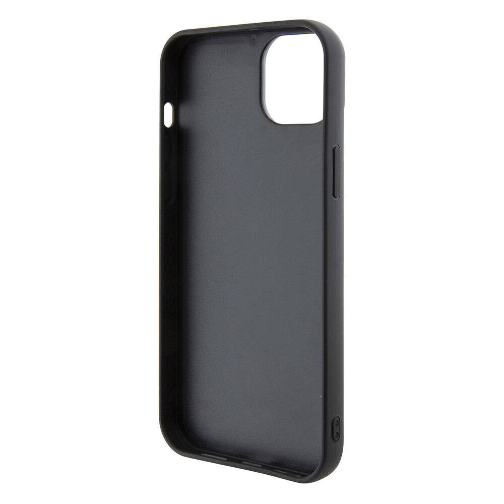 iPhone 15 Plus Kılıf Ferrari Orijinal Lisanslı M-safe Şarj Özellikli Metal Logolu PU Karbon Kılıf