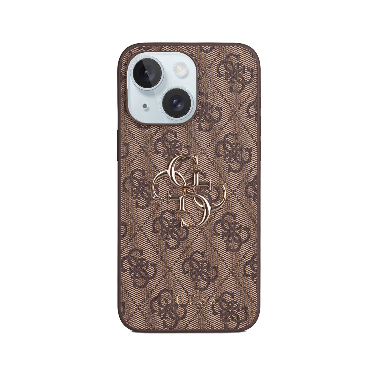 iPhone 15 Plus Kılıf Guess Orijinal Lisanslı PU Deri 4G Büyük Metal Logolu Çapraz Vücut Askılı Kılıf