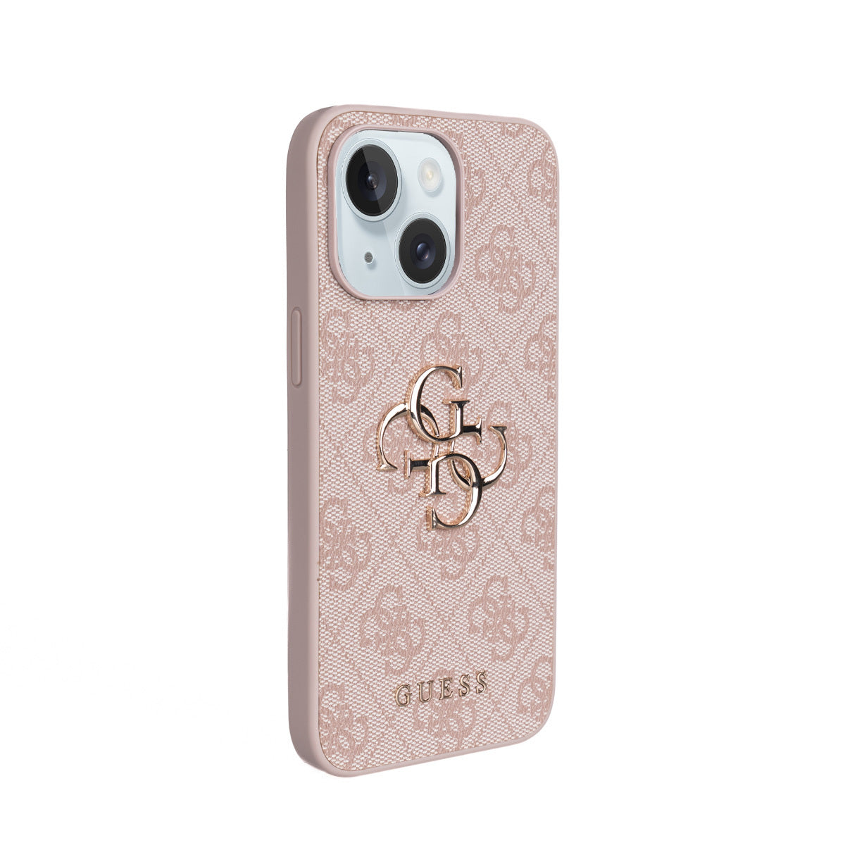 iPhone 15 Plus Kılıf Guess Orijinal Lisanslı PU Deri 4G Büyük Metal Logolu Çapraz Vücut Askılı Kılıf
