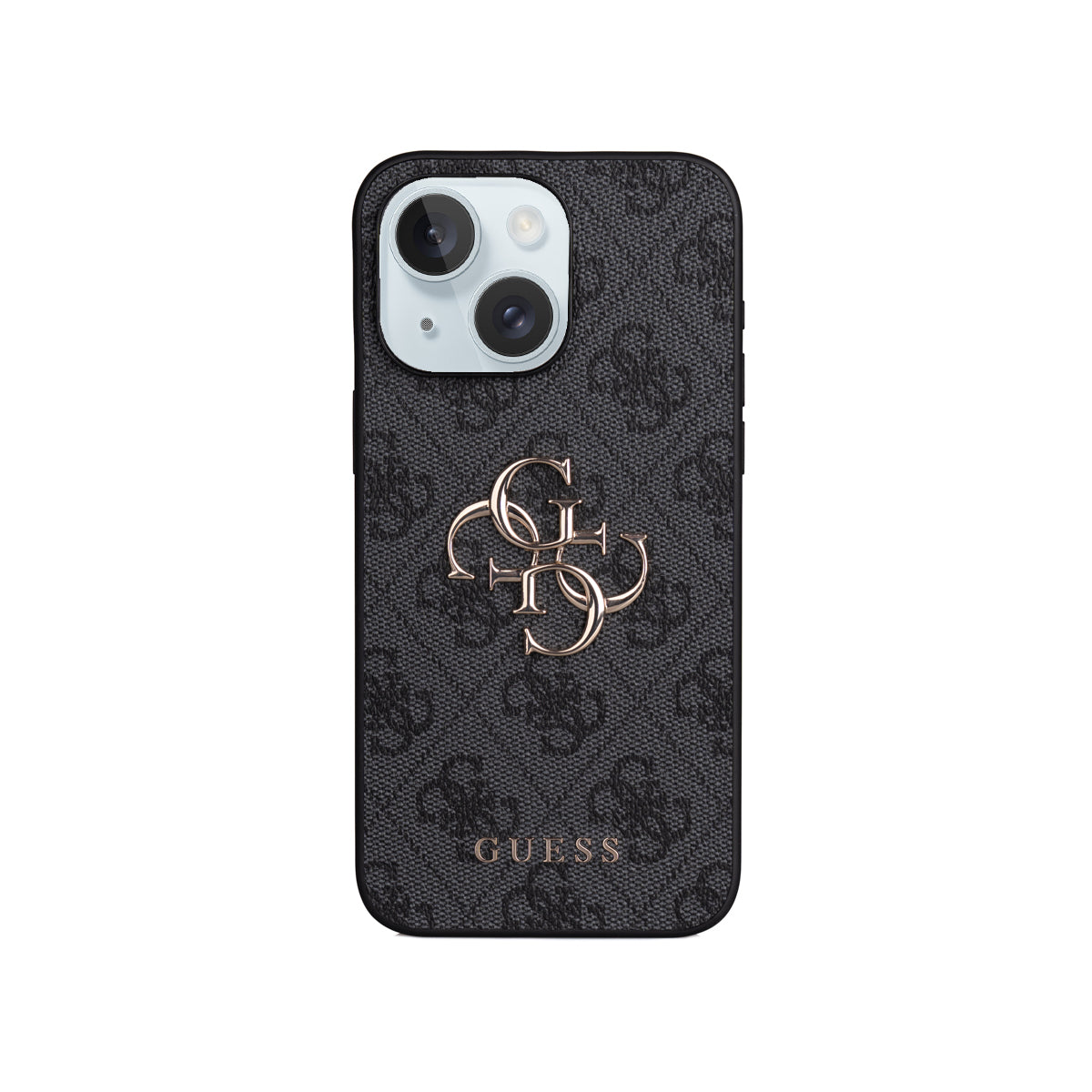 iPhone 15 Plus Kılıf Guess Orijinal Lisanslı PU Deri 4G Büyük Metal Logolu Çapraz Vücut Askılı Kılıf